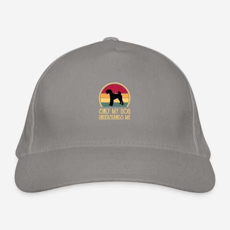 Airedale Terrier Dog Lover Silhouette Retro Sunset Organic Baseball Cap