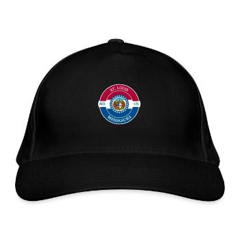 St. Louis Missouri drapeau USA voyage souvenir badge - Casquette classique bio - noir - Devant