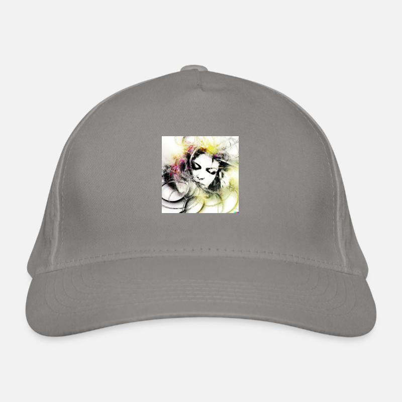 Mystical white ghost digital art Organic Baseball Cap