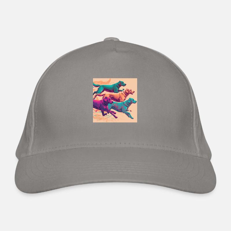Colorful Dogs - Dogs Group Organic Baseball Cap