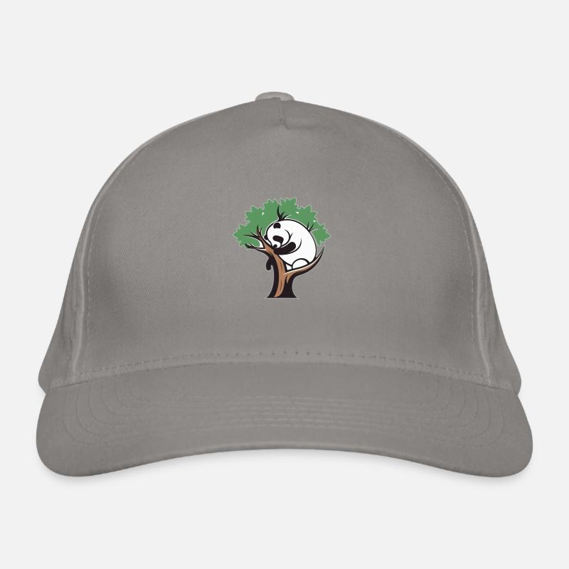 Panda in a tree Organic Baseball Cap