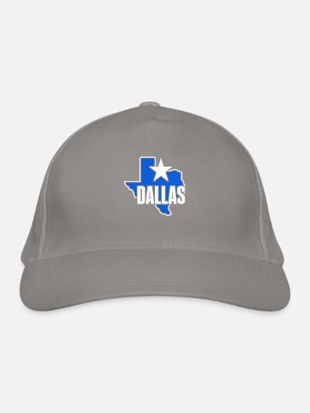 Conception de carte Dallas Texas pour les fiers Dallasites - Casquette classique bio - gris clair - Devant