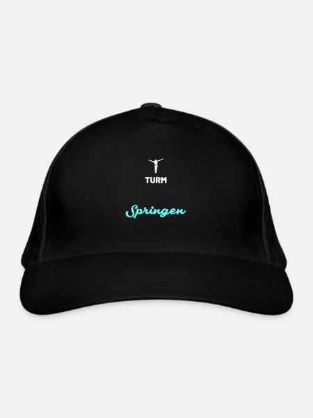 Turmspringen Springer - Bio-Baseballkappe - Schwarz