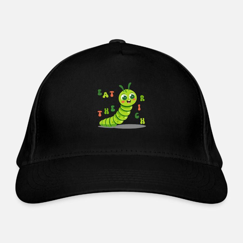 Cute Caterpillar - eat the rich Organic Baseball Cap