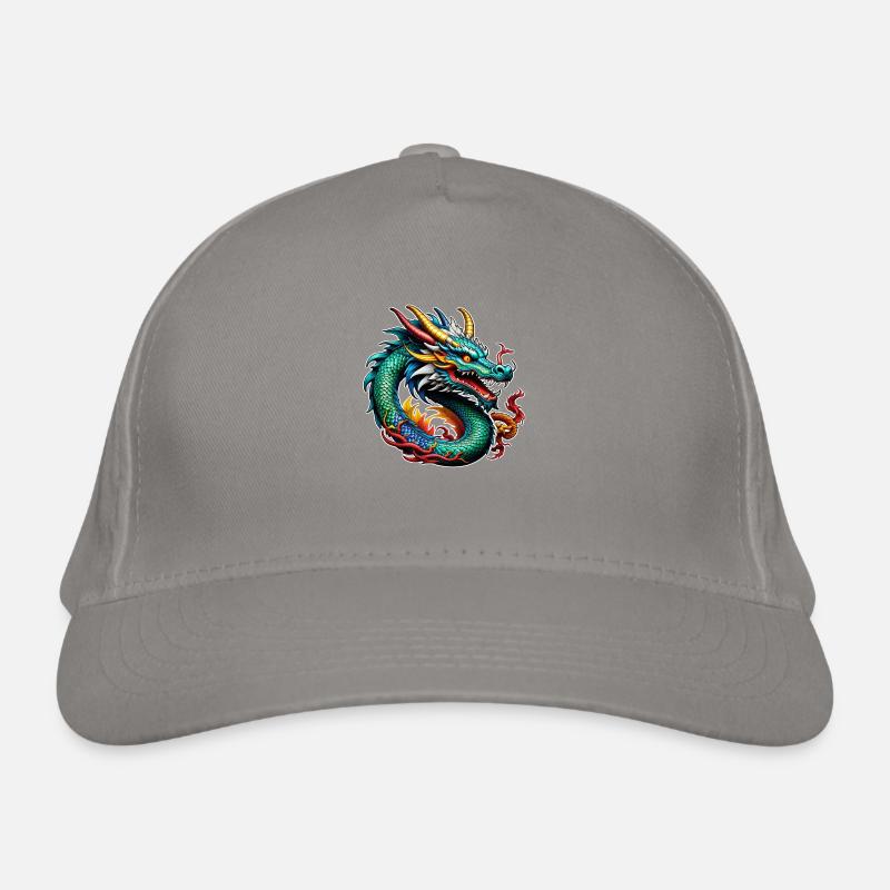 Asiatischer Drache - Japan - Chinesisch Bio-Baseballkappe