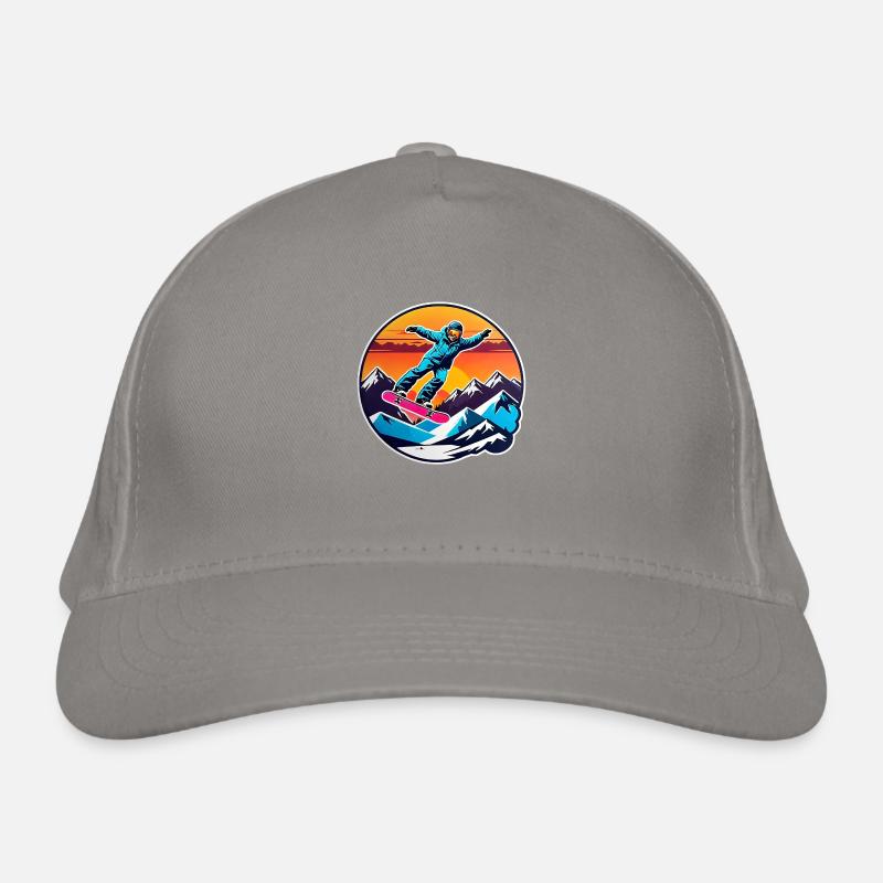 Snowboarding, snow and skiing Organic Baseball Cap