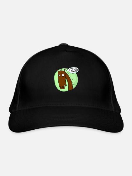 I don´t go to bars - Bio-Baseballkappe - Schwarz - Vorne
