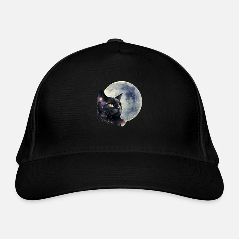 Moon Cat Organic Baseball Cap