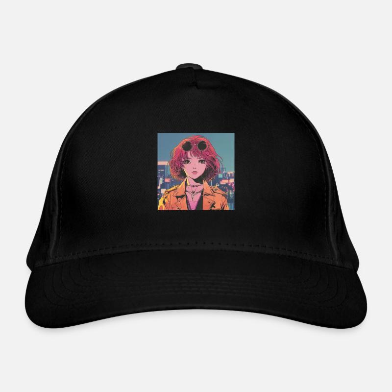 Impression de mode de haute qualité de fille anime des années 80 Casquette classique bio