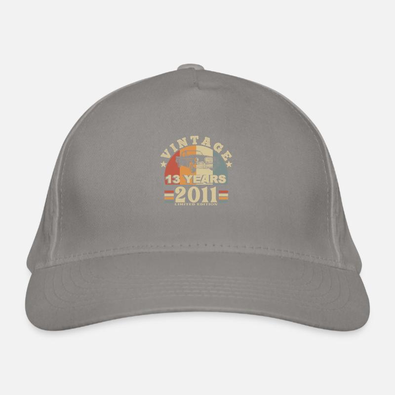 Vintage 2011 Born In 2011 13 Years Anniversary Organic Baseball Cap