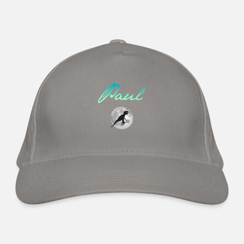 PAUL - Beautiful boy name with dinosaur Organic Baseball Cap