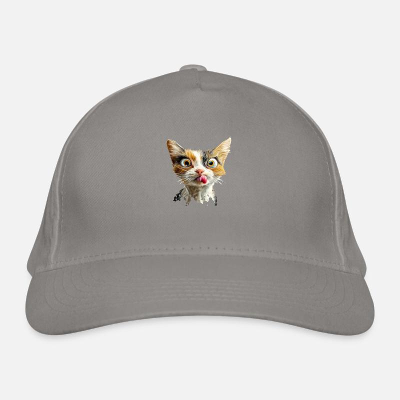 Funny Cat Bio-Baseballkappe
