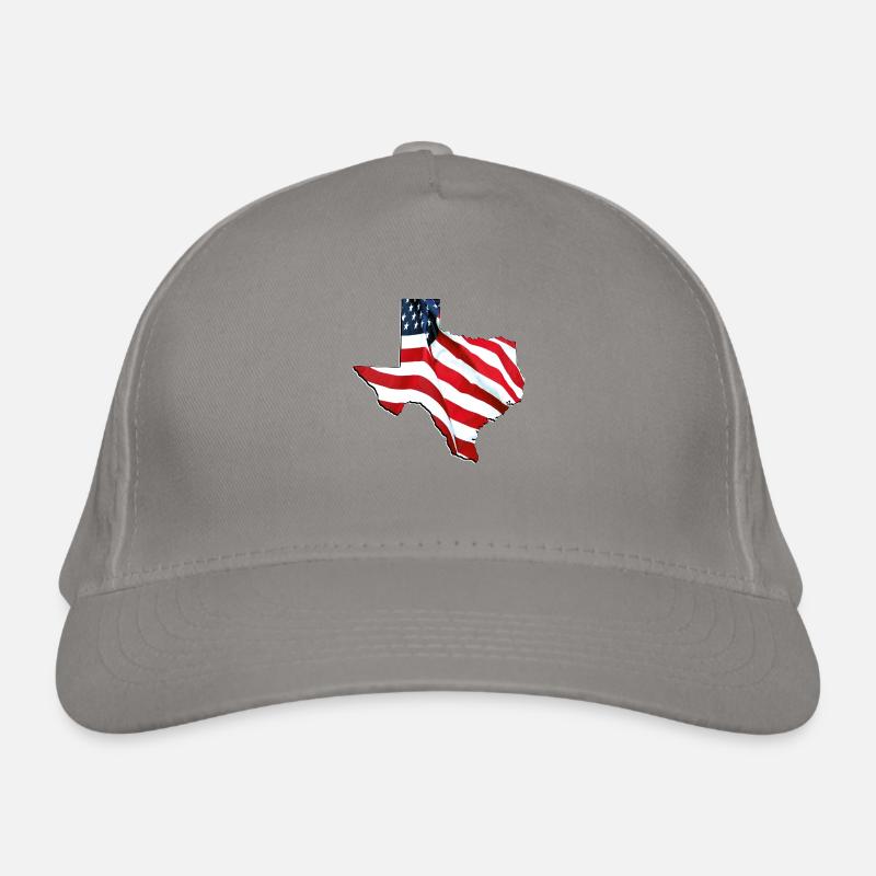 USA Flag in Texas State Map Organic Baseball Cap