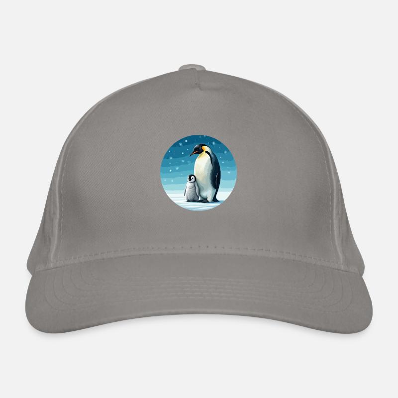Emperor penguin with child Organic Baseball Cap