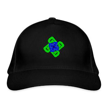 Spirals and interlacing - Organic Baseball Cap - black - Front
