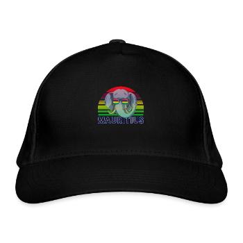 Mauritius - Bio-Baseballkappe - Schwarz - Vorne