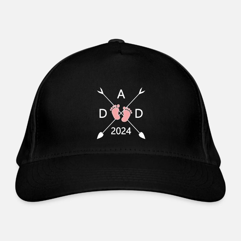 Dad 2024 - Bio-Baseballkappe - Schwarz