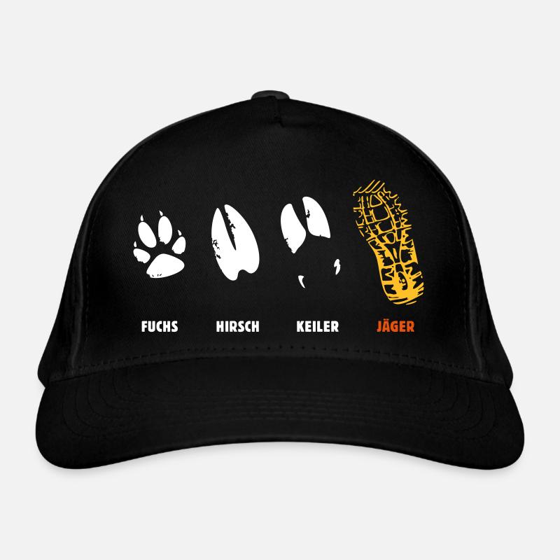 Fox, deer, wedge, hunter, step seal, track Organic Baseball Cap