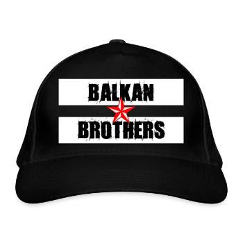 balkan brothers - Bio-Baseballkappe - Schwarz - Vorne