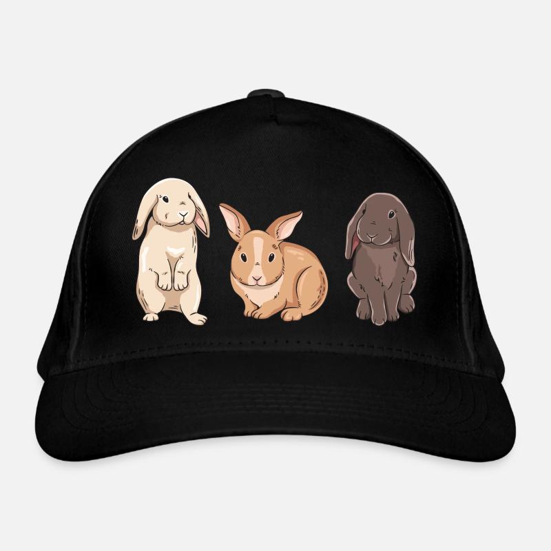 Conception de lapin mignon pour les propriétaires de lapins Casquette classique bio