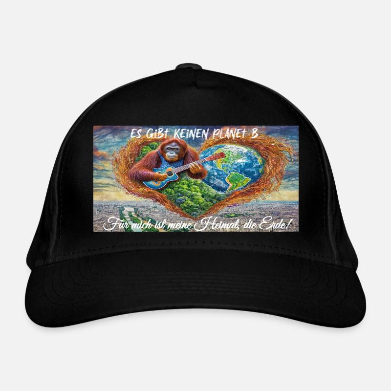 Il n’y a pas de planète B. Pour moi, ma maison, c’est - Casquette classique bio - noir