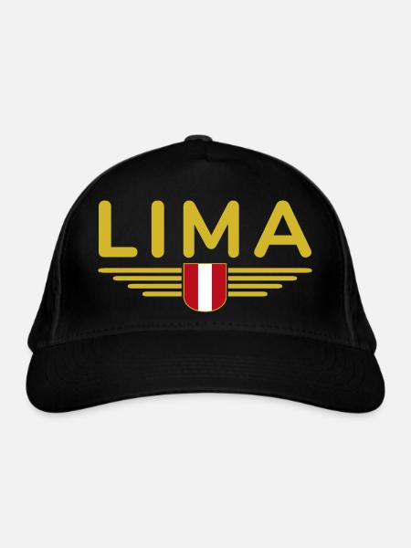 Lima Design – Experience Peru's Capital - Organic Baseball Cap - black - Front