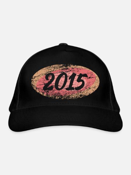 2015 - Organic Baseball Cap - black - Front