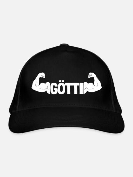 Götti ist der Beste - Bio-Baseballkappe - Schwarz