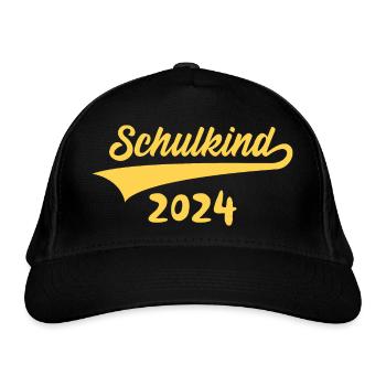 EINSCHULUNG ENDLICH SCHULKIND 2024 - Bio-Baseballkappe - Schwarz - Vorne