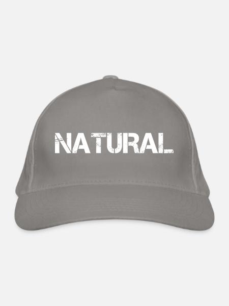Natural - Bio-Baseballkappe - Hellgrau - Vorne