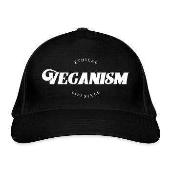 Veganism - Ethical Lifestyle - Organic Baseball Cap - black - Front