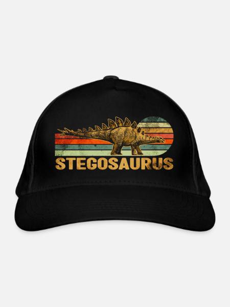 Stegosaurus - Bio-Baseballkappe - Schwarz