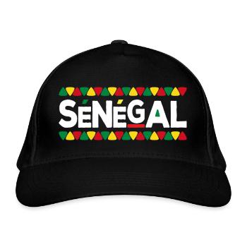Sénégalais Drapeau Sénégal - Casquette classique bio - noir - Devant