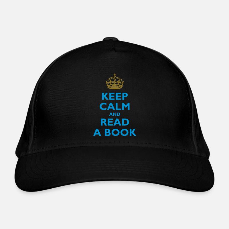 Keep calm and read a book Organic Baseball Cap