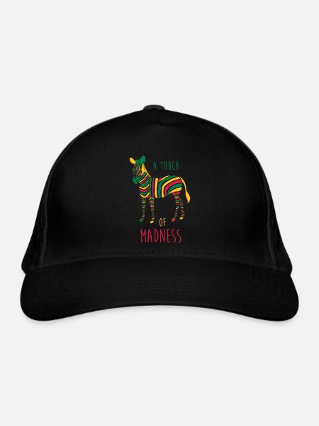 A Touch of Madness - Zebra - Color your Life ! - Organic Baseball Cap - black - Front