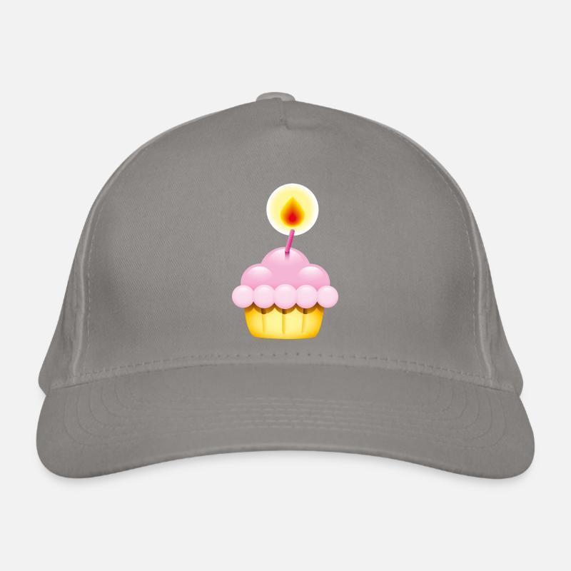 Smiley Cupcake Candle Bio-Baseballkappe