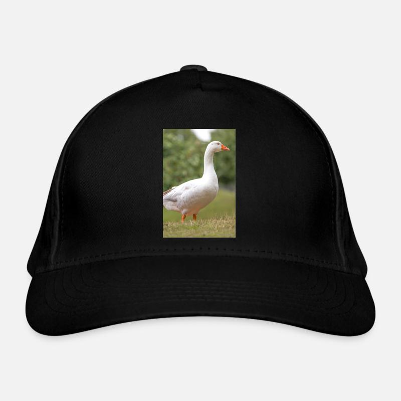 White Goose (Hausgans) Bio-Baseballkappe