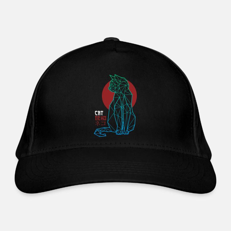 Katze, Neko und ネコ Bio-Baseballkappe