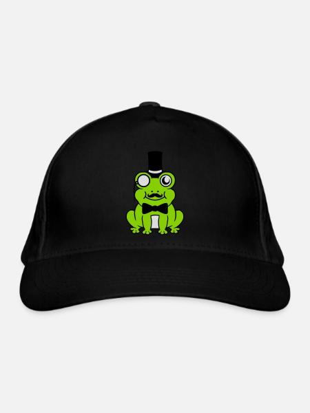 Sir Frosch Gentlemen Zylinder - Bio-Baseballkappe - Schwarz - Vorne