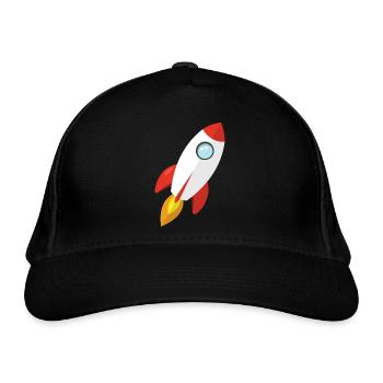 Rakete - Bio-Baseballkappe - Schwarz - Vorne