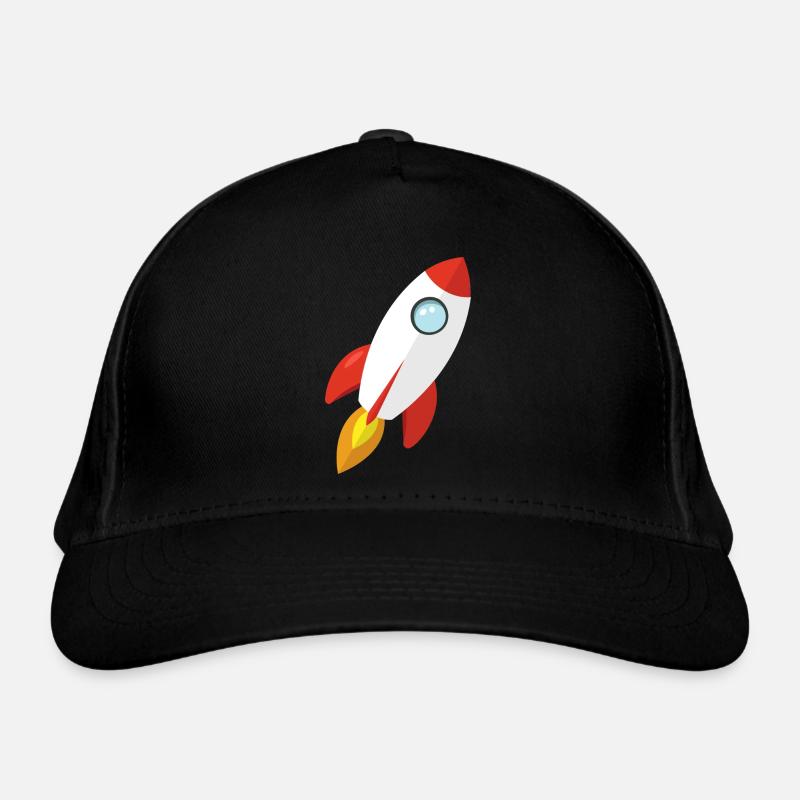 Rakete - Bio-Baseballkappe - Schwarz