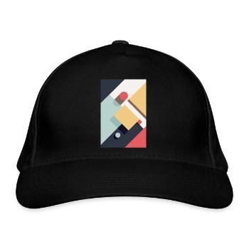 Geometry with color harmony - Organic Baseball Cap - black - Front