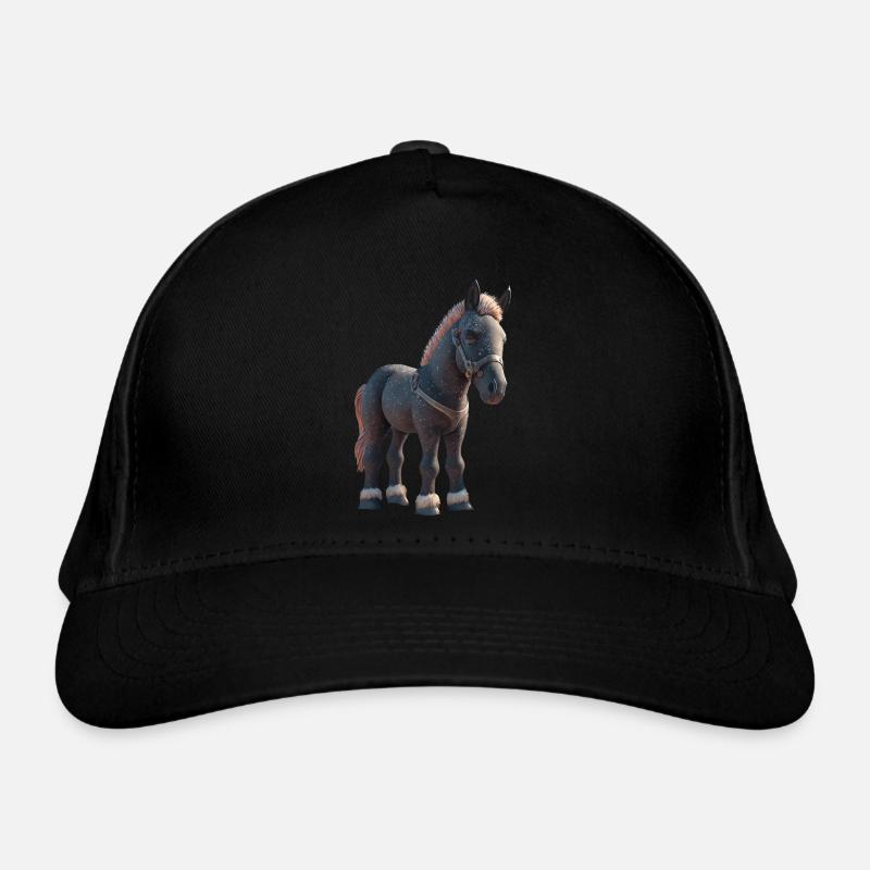 Cheval de dessin animé Casquette classique bio