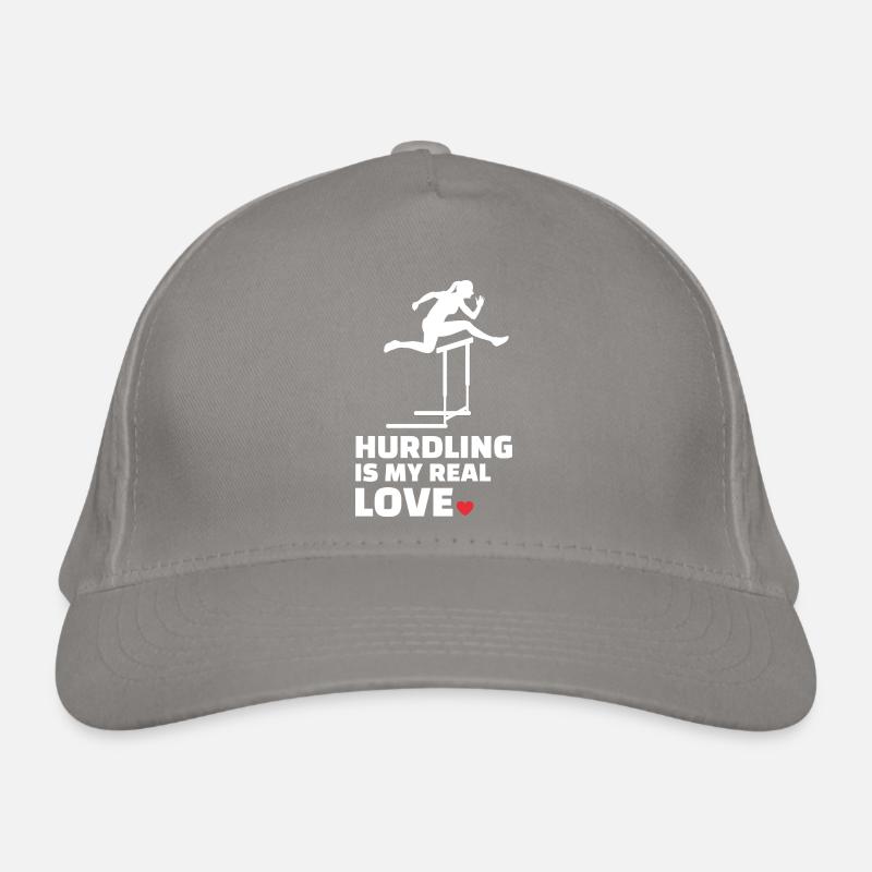 I love hurdles Organic Baseball Cap