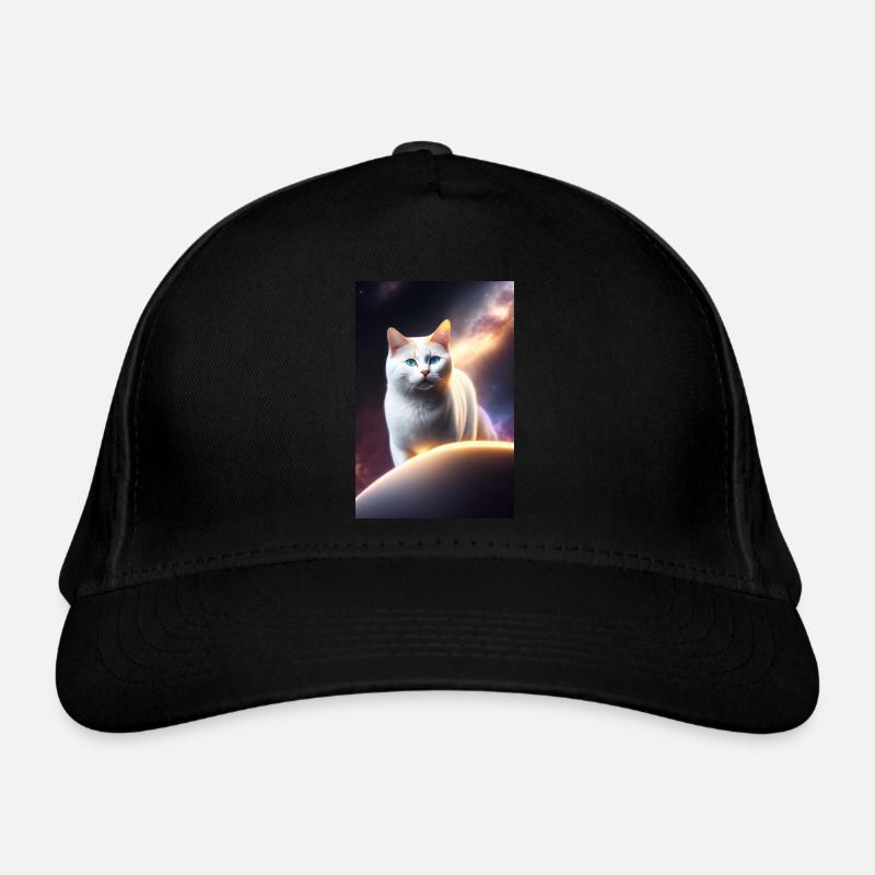 weise Katze 1 Bio-Baseballkappe