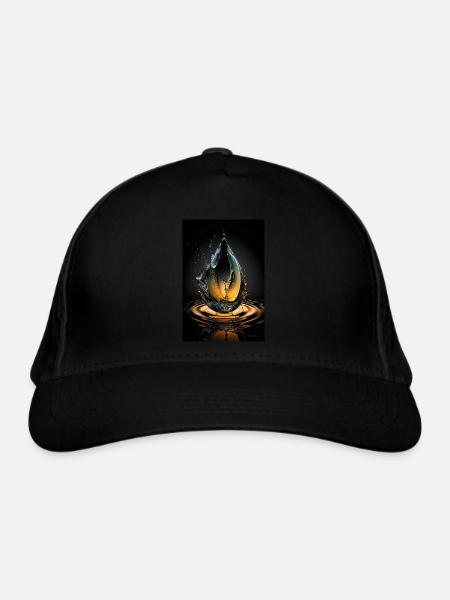 Droplet plasma 2 - Organic Baseball Cap - black - Front