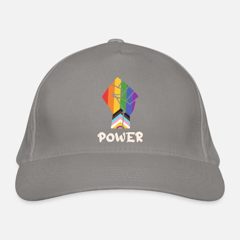 Pride Progress Power Pride Faust für Equality Bio-Baseballkappe