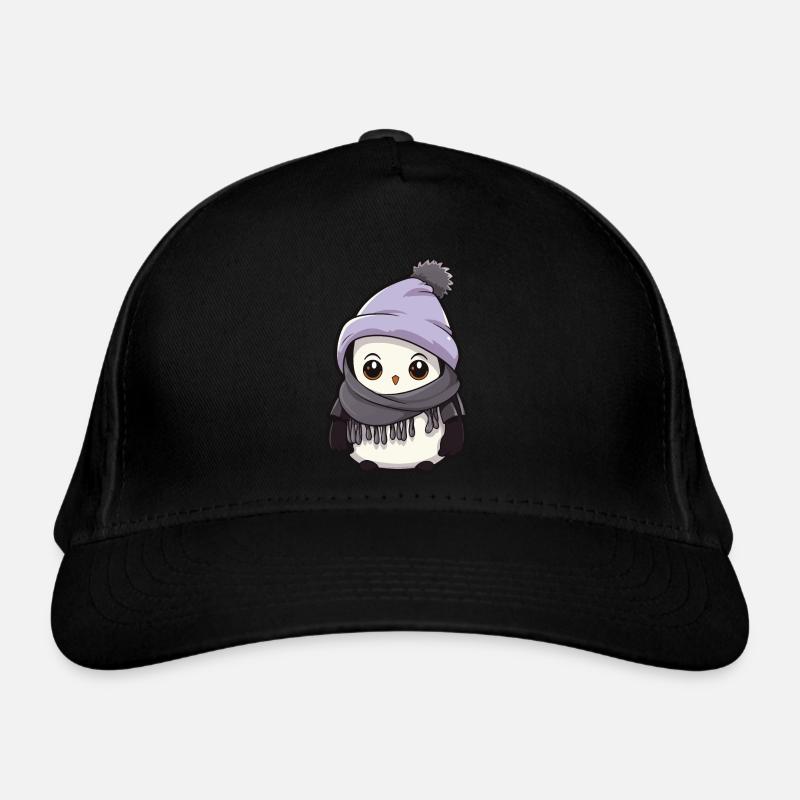 Bande dessinée d’hiver pingouin Casquette classique bio