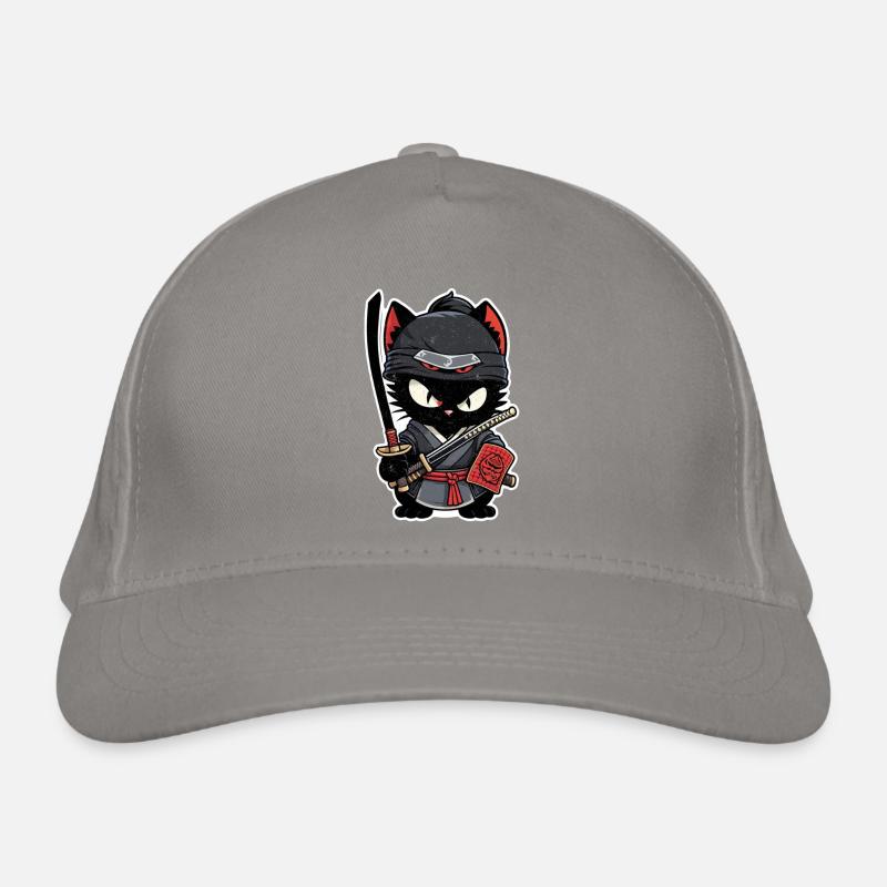 Ninja Cat - Samurai Kitten Organic Baseball Cap