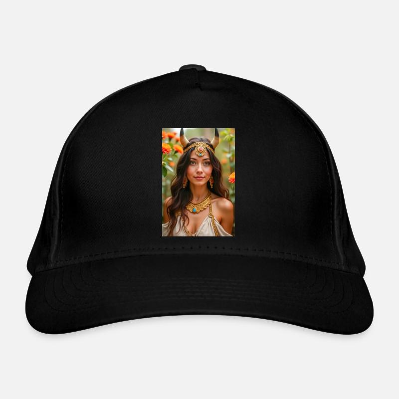 Hathor, coiffe dorée avec disque solaire Casquette classique bio